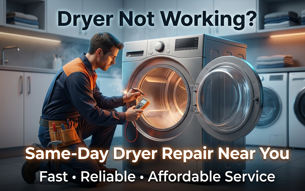 Best Dryer Repair Services Near Me | Same-Day Service by FixNow Appliances